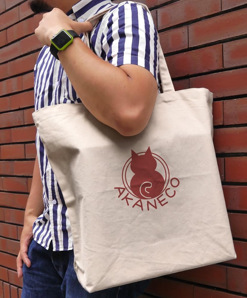 [Official] Cospa TV Anime "Ramen Red Cat" Ramen Red Cat Logo Large Tote NATURAL