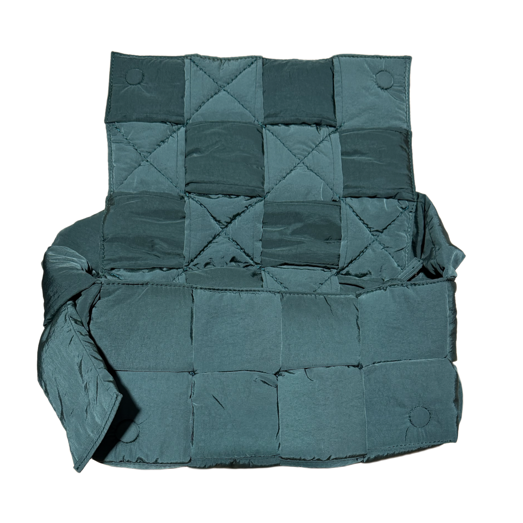 BOTTEGA VENETA 'FOREST GREEN' PADDED CASSETTE BAG