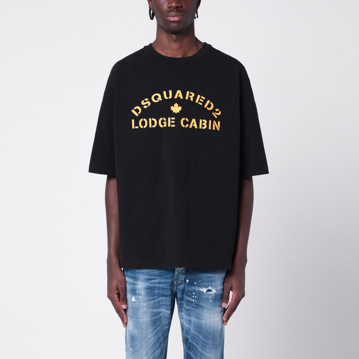 Dsquared2 Dsquared2ブラックコットンTシャツロゴ付き - Image 2