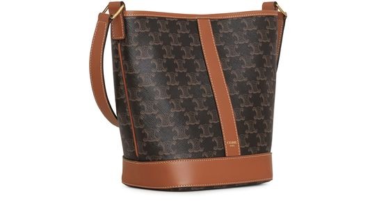 CELINE Small bucket in Triomphe canvas and calfskin - Image 2