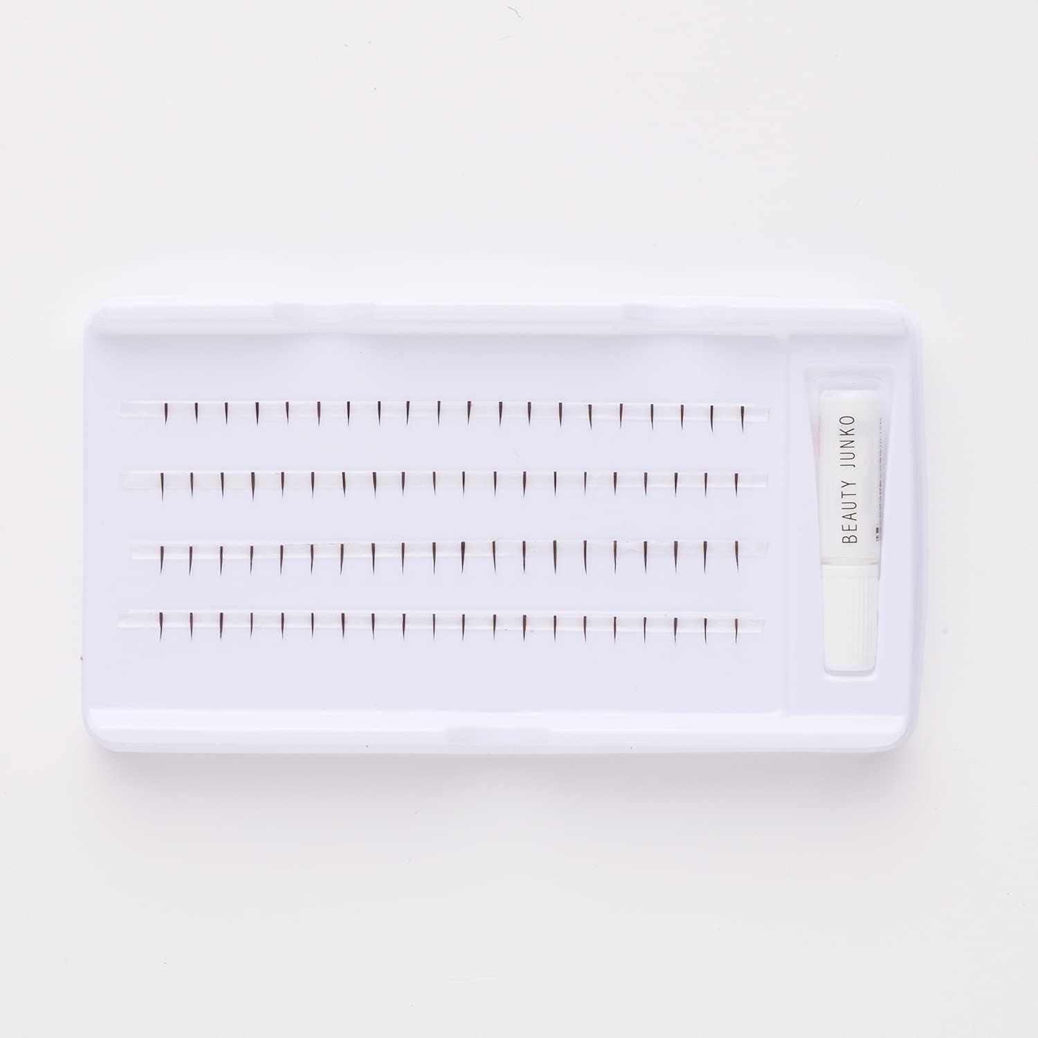 Beauty Yelashes, Natural Point Fit, Supernatural, Handmade, Natural Brown, 80 Bundles, 0.2 inches (4 mm) + 0.2 inches (5 mm), MR & GREEN Limited Edition