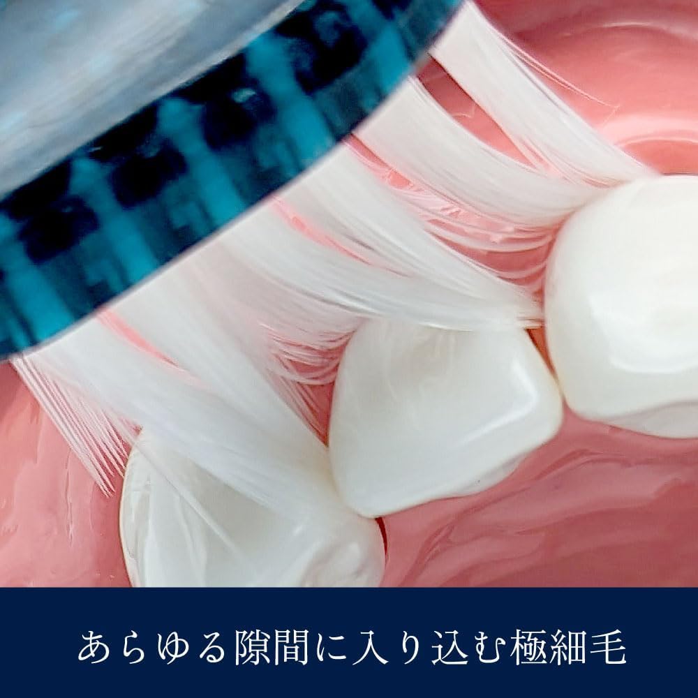 [Official] NOILA-S Toothbrush Made by a Teeth Making Company, Adult Premium Clear Navy, Ultra Fine Bristle, Ultra Small Head, Made in Japan, Jointly Developed by a Dental Laboratory and Dentist