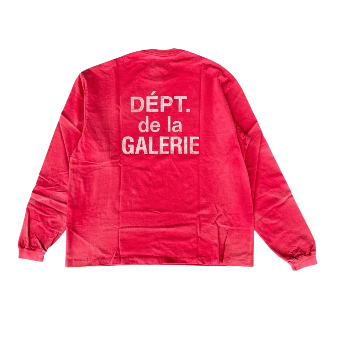 GALLERY DEPT 'RED' FRENCH LOGO LONGSLEEVE TEE