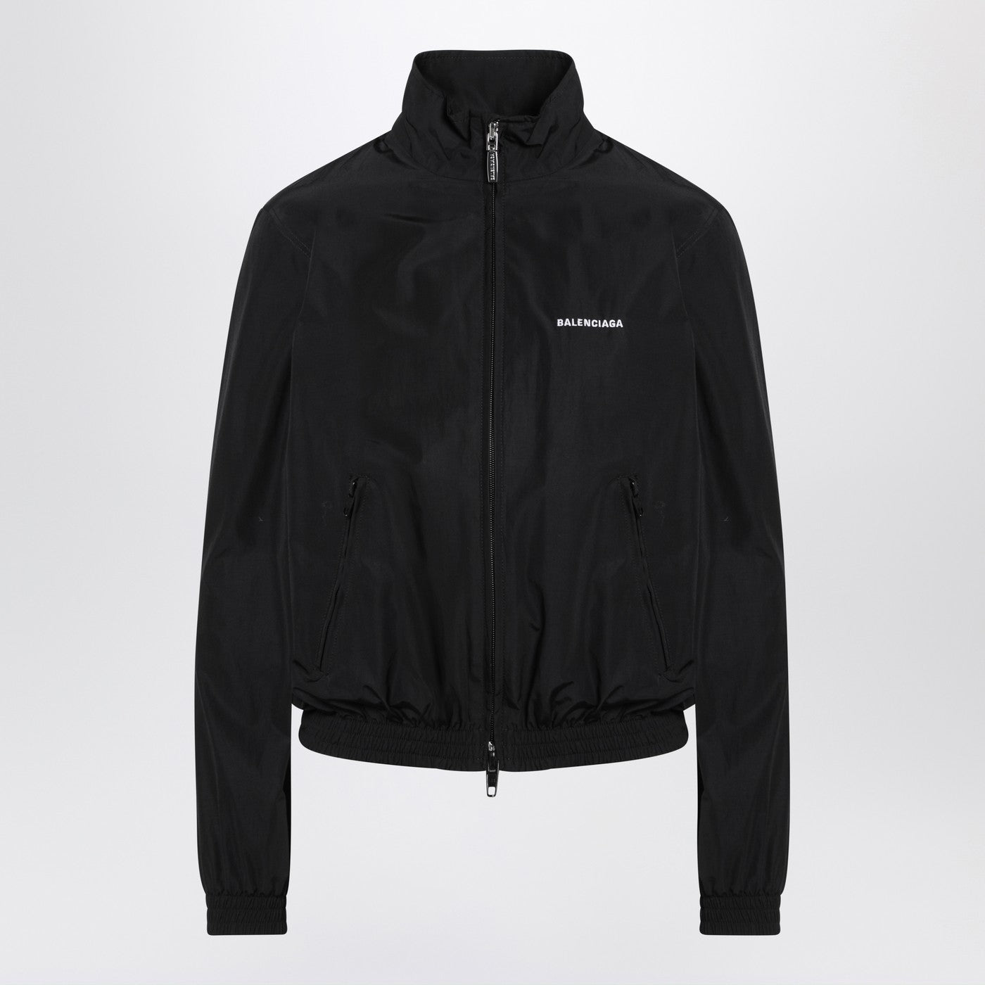 Balenciaga ジップとロゴ付きのバレンシアガブラックボンバージャケット - Image 2