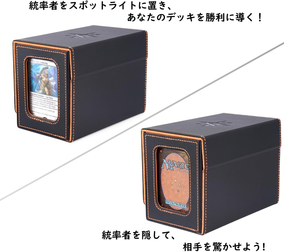 Venssu Deck Case, Trading Card Case, Card Display Window, Dice Box, Holds 200 Cards, 2 Dividers and 1 Magnetic Loader, Compatible with MTG Yu-Gi-Oh, Pokemon, Duema, Various Card Game Box, Sleeve