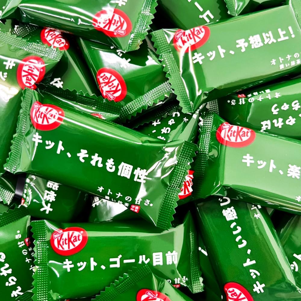 Nestle Kit Kat Mini Sweet Adult Dark Matcha, 17.6 oz (500 g), Share Pack, Message Included, Design Packaging, Commercial Use, Large Capacity, Matcha, Chocolate Bar, Assorted