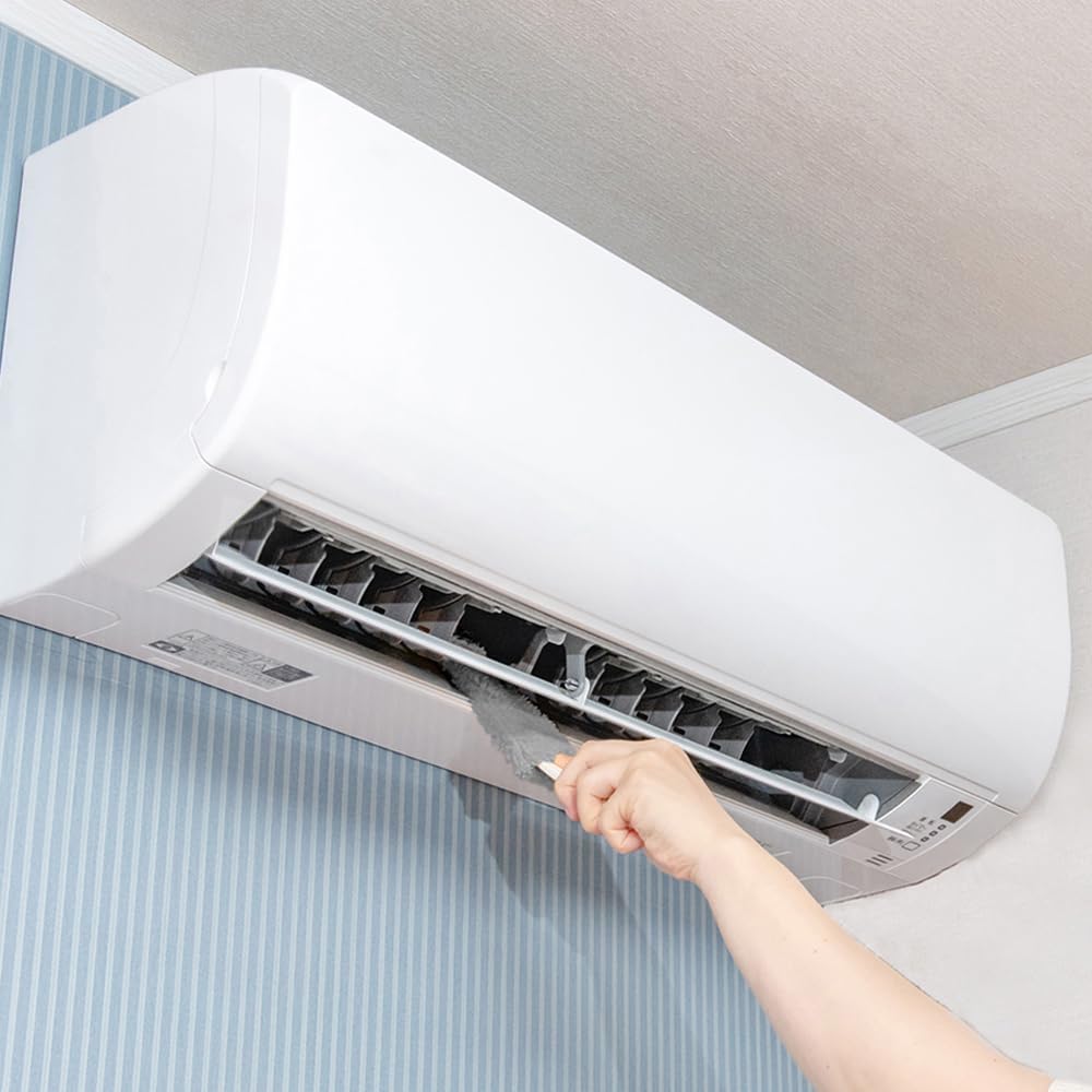 Azuma Industrial Air Conditioner Slit Key Cleaner Main Unit Washable and Reusable Mop Replaceable Wipes Black Mold and Dust from Air Conditioner Vents and Louvers Wipe Width 15 cm (Tip 6 cm) BA650GY