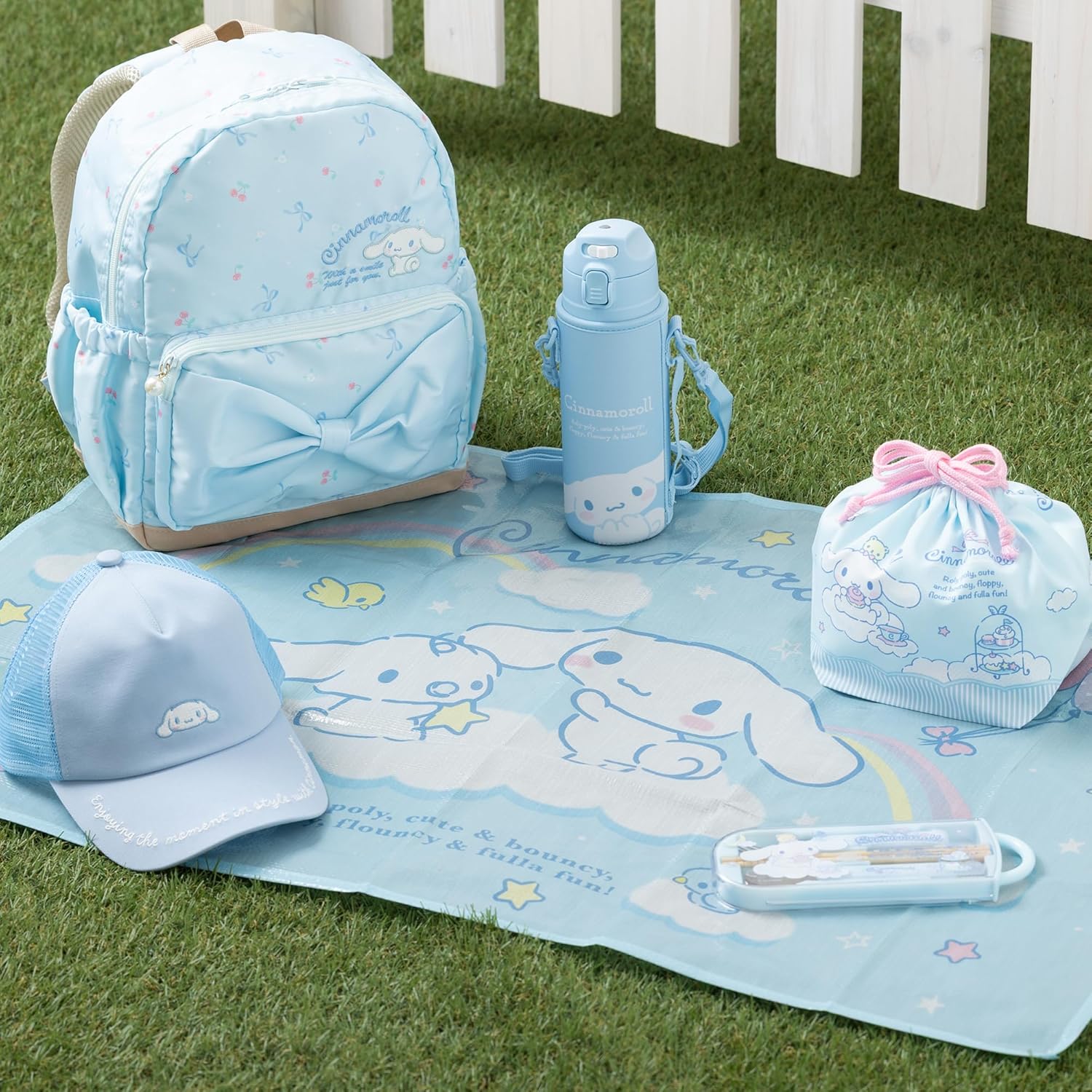 Sanrio (SANRIO) Cinnamoroll PP Leisure Sheet One-Person Size with Storage Bag and Name Space for Outings and Picnics 604194