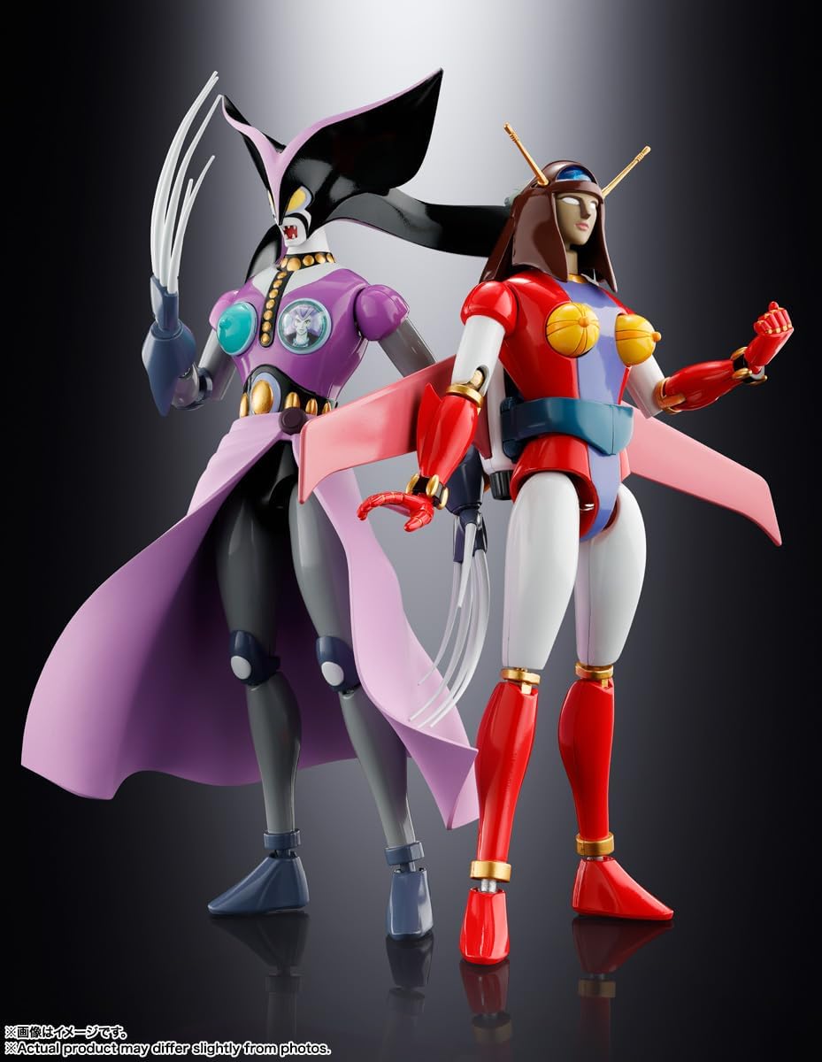 BANDAI SPIRITS Soul of Chogokin Great Mazinger GX-114 Marquis Janus & GX-12R Beunas A, Approx. 6.7 inches (170 mm) & Approx. 6.3 inches (160 mm), PVC & ABS, PC & Die Cast Painted Action Figure