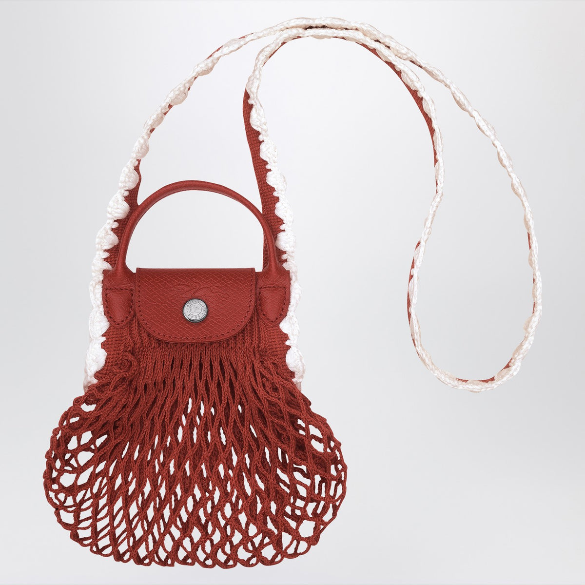 Longchamp Longchamp Xs テラコッタ色のラプリエージメッシュバッグ - Image 2