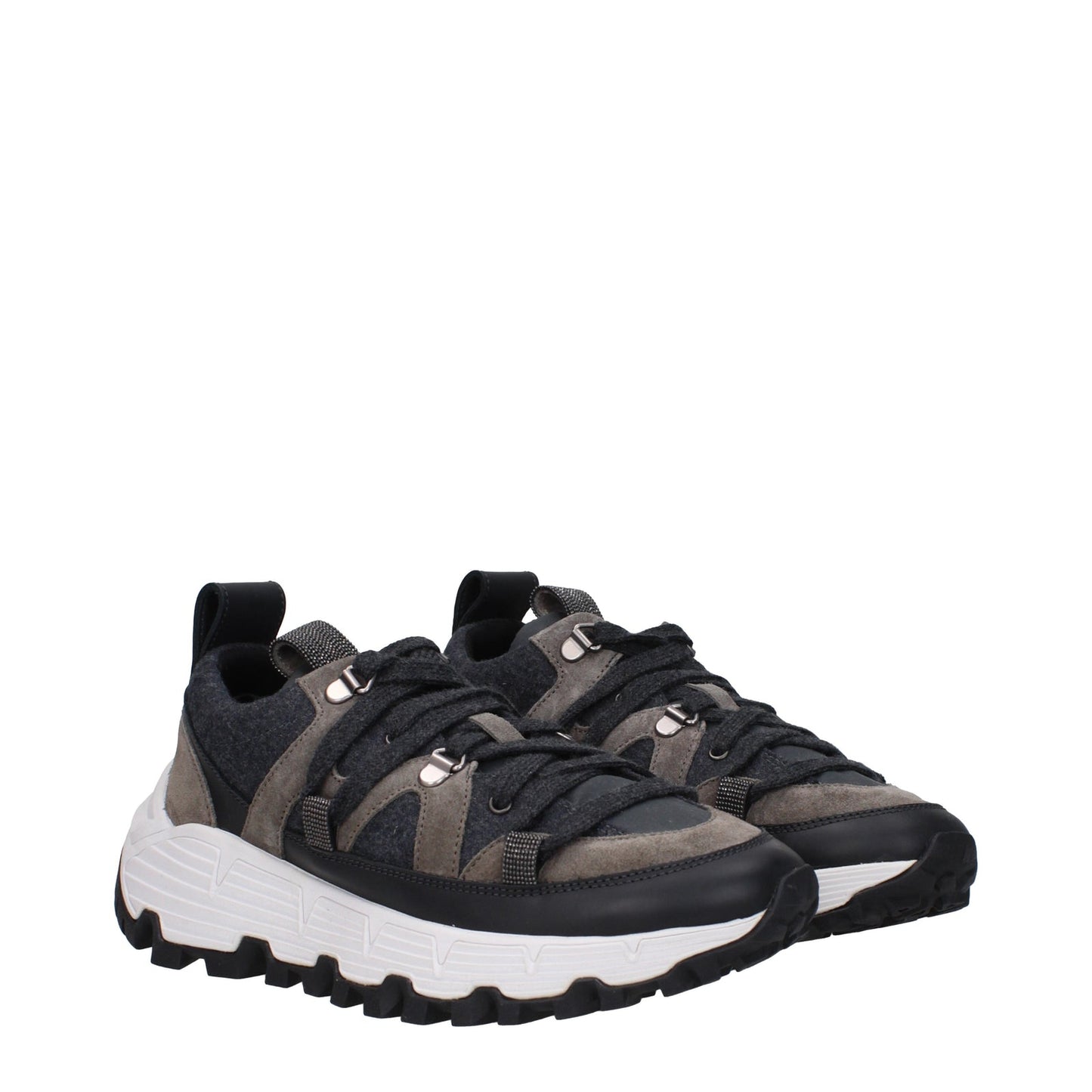 Brunello CucinelliスニーカーVibram Woman Fabric Grey - Image 2