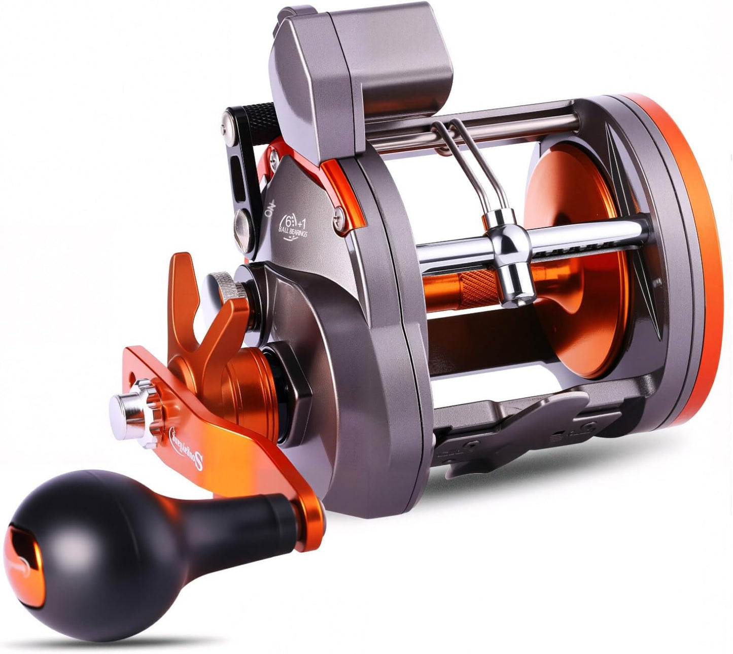 Sougayilang Line Counter Trolling Reel Traditional Level Wind Fishing Reel Thunder LS II 4000R-Right Hand