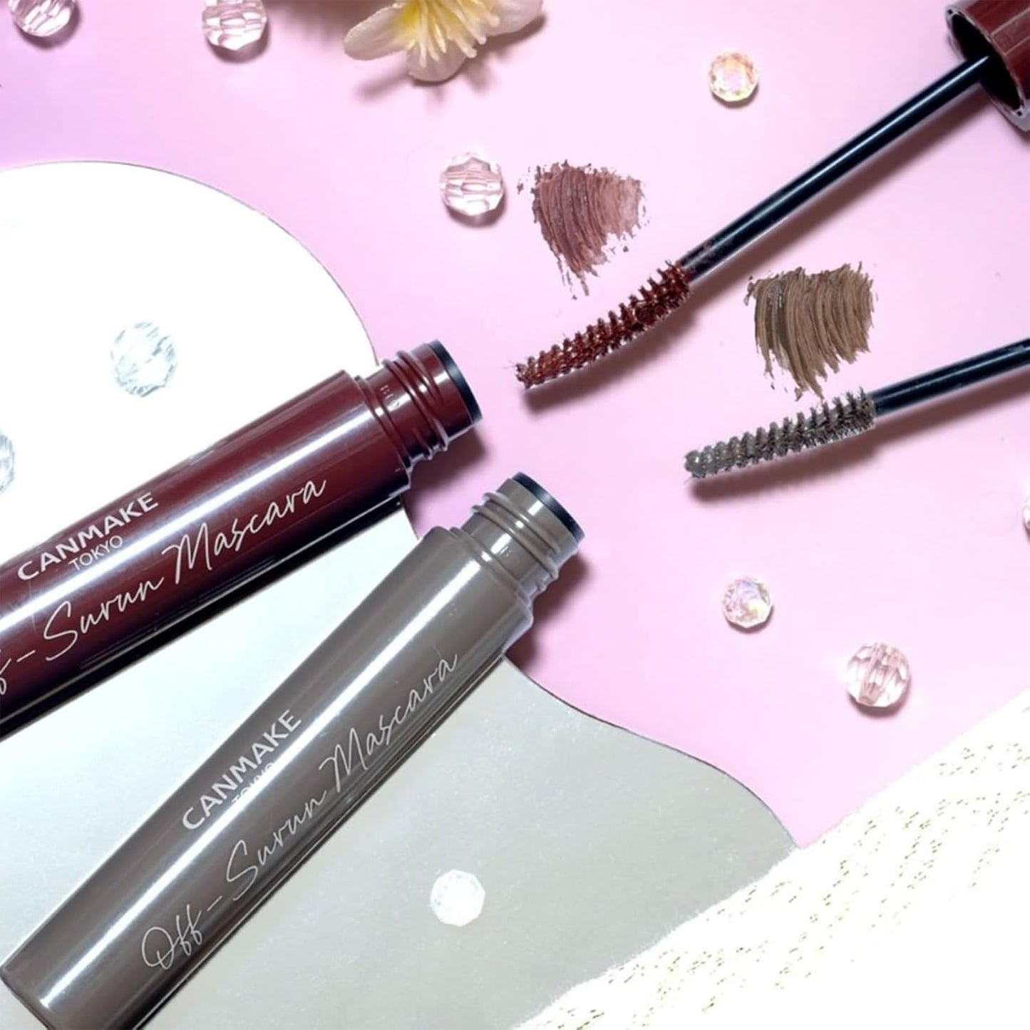Canmake Off Mascara 03 Dark Cherry Hot Water Off Smudge Proof Curl Keep Film Type 03 (x1)