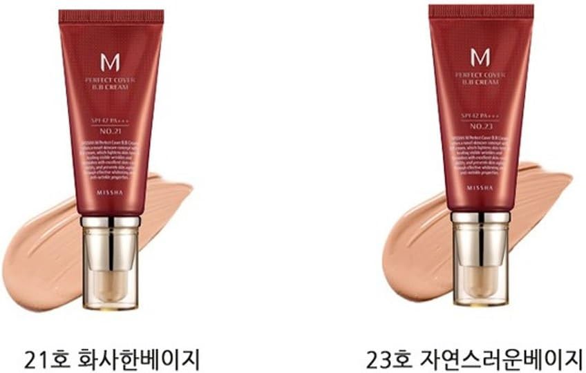 MISSHA(ミシャ) M Perfect Cover パーフェクトカバーBBクリーム 21号+23号(1+1=お得Set) [並行輸入品]