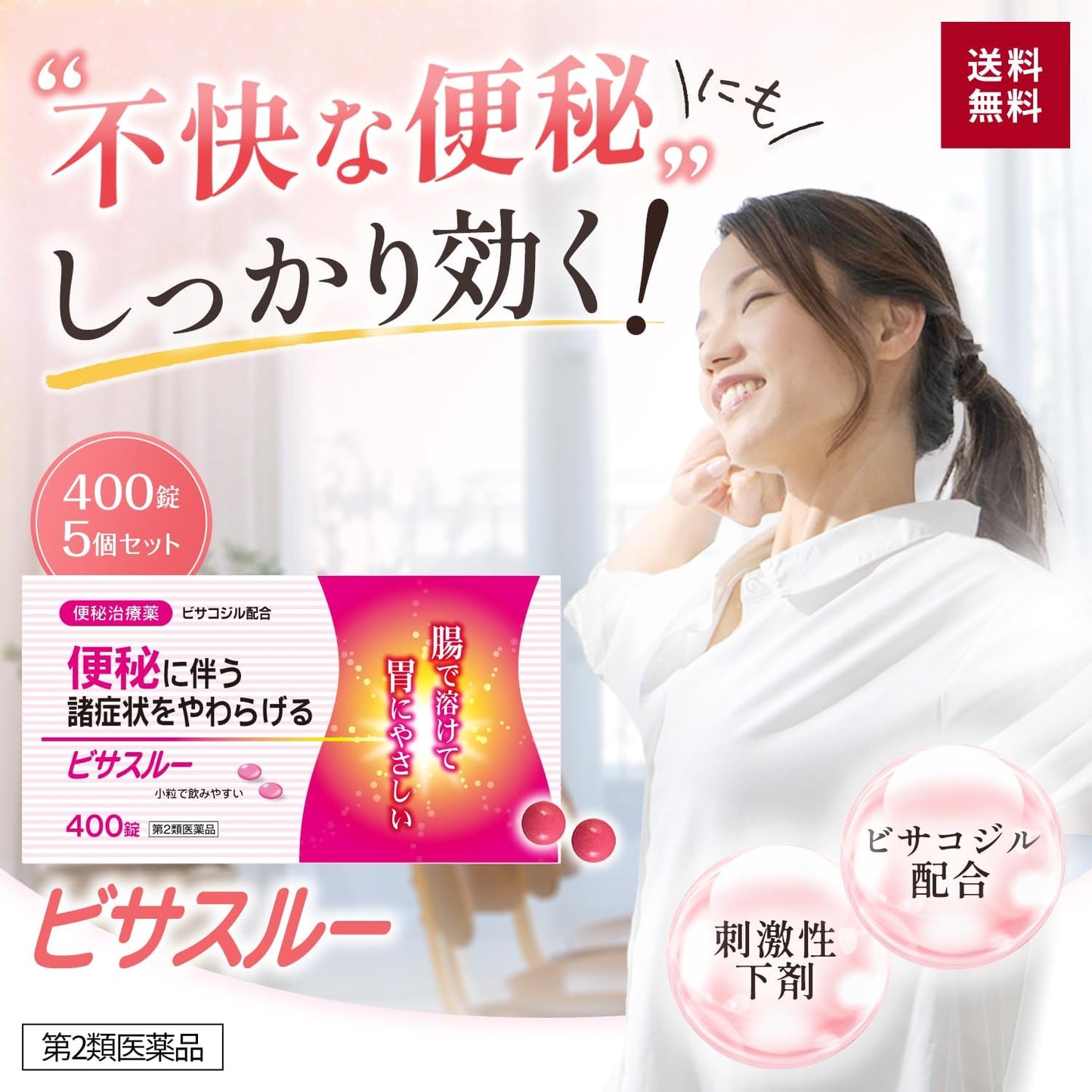 【第2類医薬品】ビサスルー 400錠 (5個セット)
