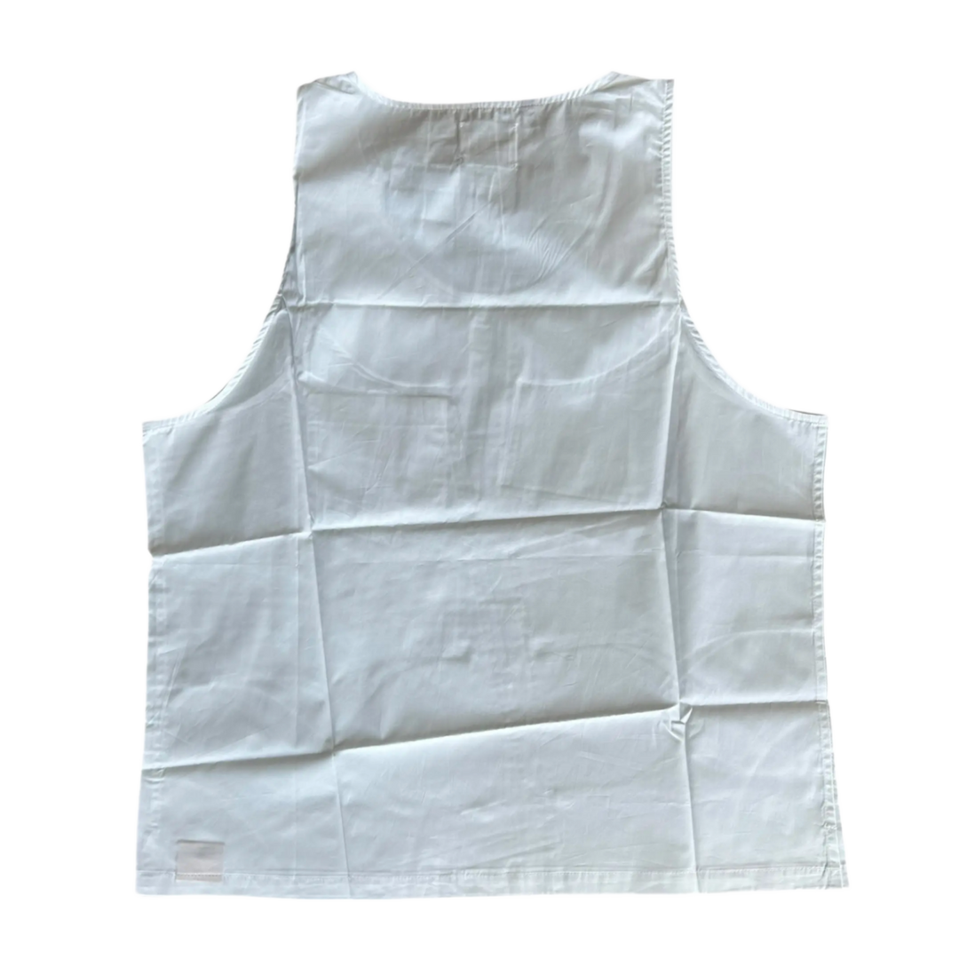 GALLERY DEPT. 'WHITE'BLACK LOGO' POPLIN TANK TOP
