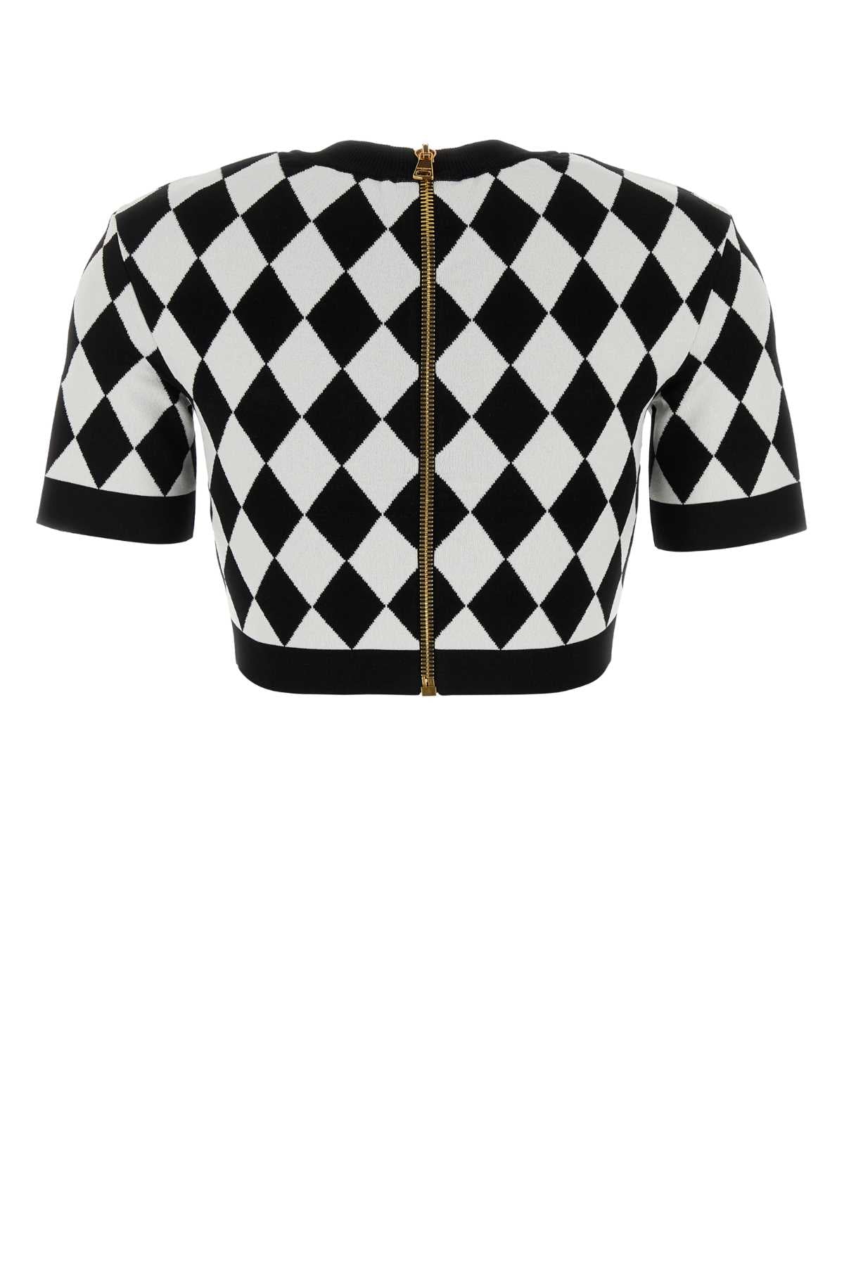 Balmain バルメイン刺繍ビスコースブレンドトップ - Image 2