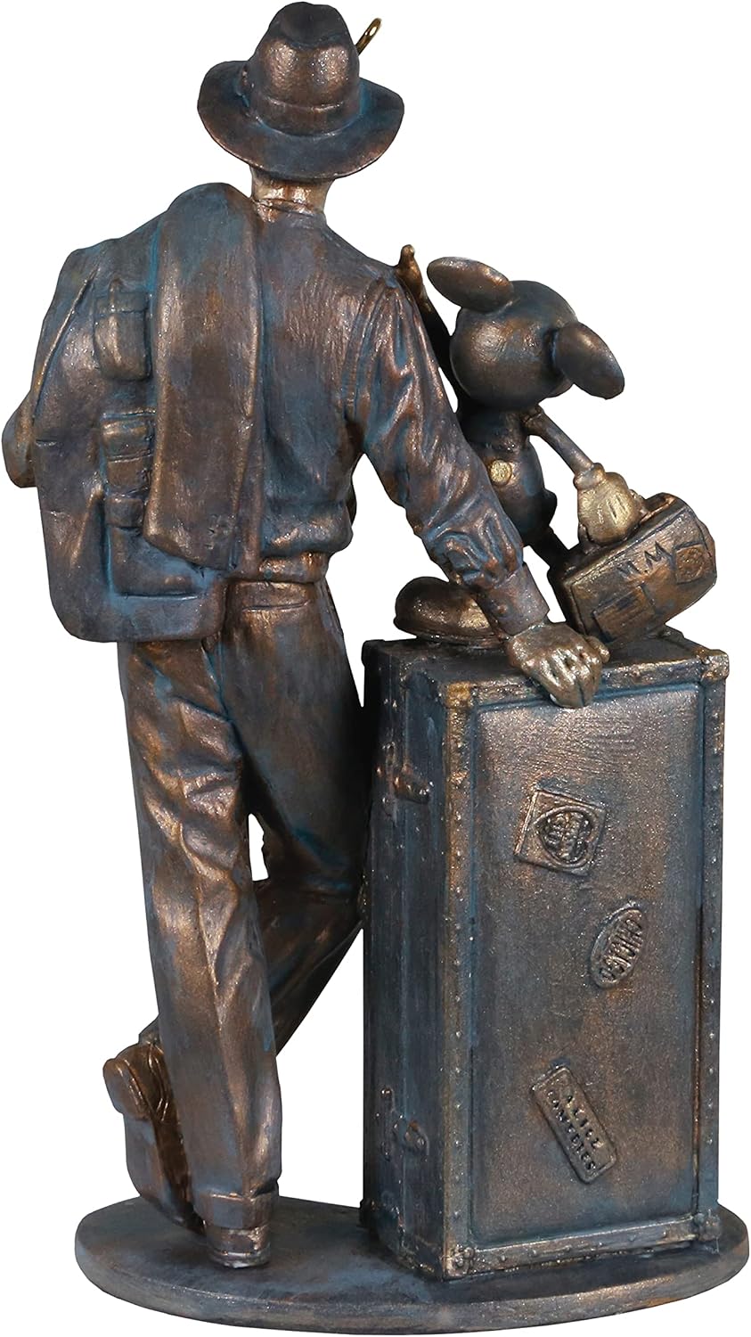 Hallmark Keepsake Adorno navideño 2021, estatua de narradores de Mickey Mouse de Disney