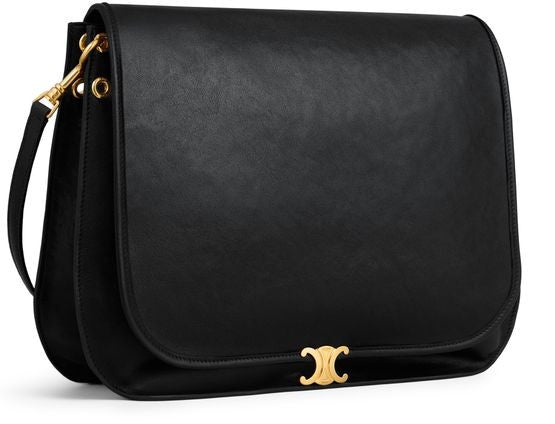 CELINE Soft Triomphe besace in supple shiny lambskin - Image 2