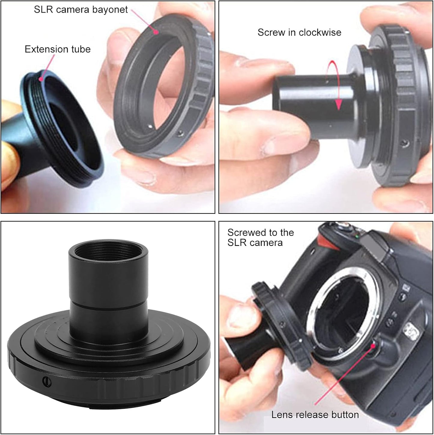 Adapter Ring Lens Adapter Ring T-Mount Nikon F Mount Lens Adapter for SLR Camera Microscope