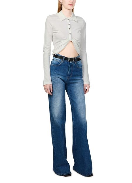COURREGES Twist piqué crop polo - Image 2