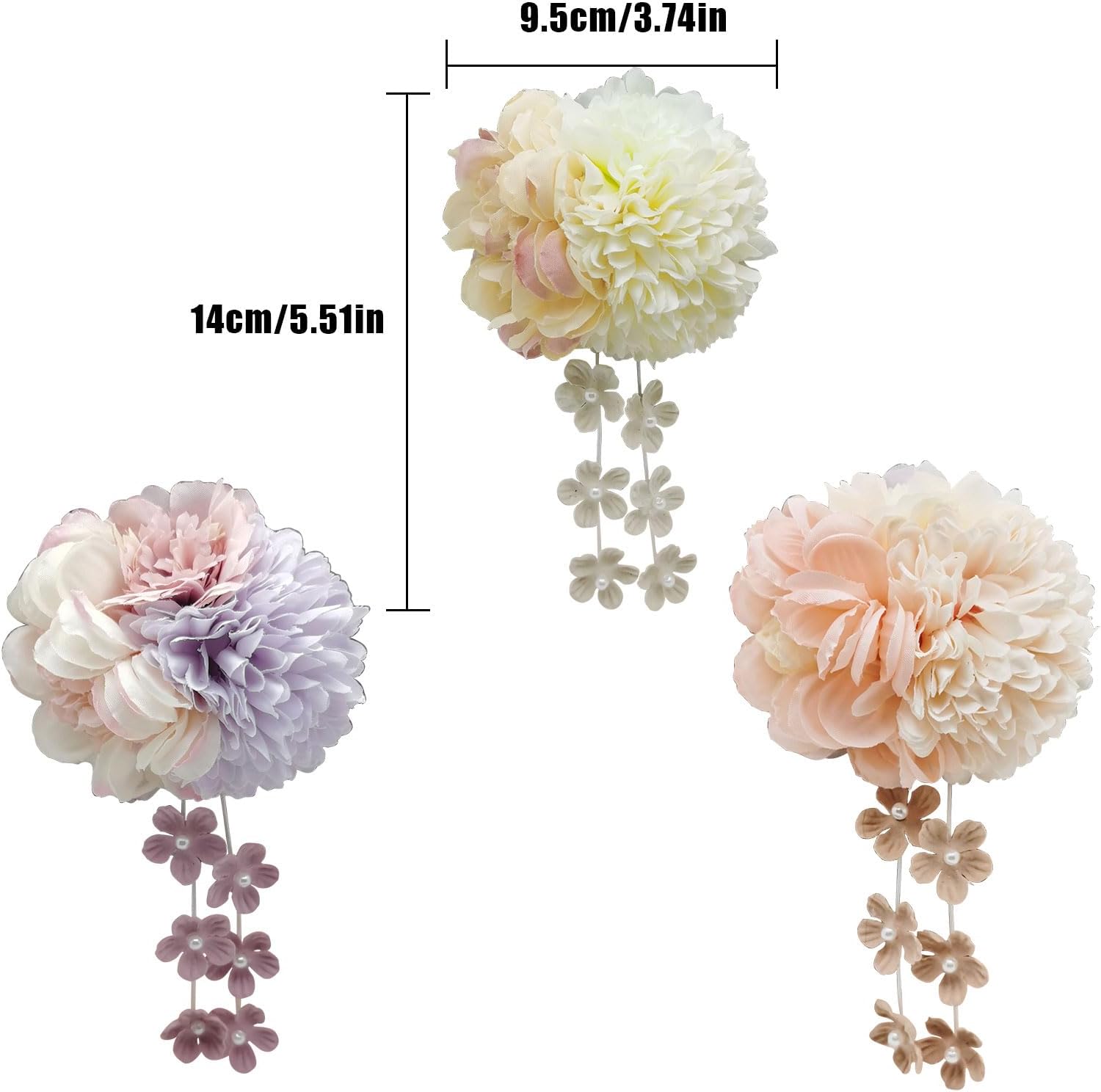 Japanese Style Kimono Hair Ornament, Yukata, Graduation Ceremony, Coming-of-Age Ceremony, Wedding, Shichi-Go-San Party, Thank You Party, New Year, Fireworks Display, Flowers, Dry Flowers, Hair