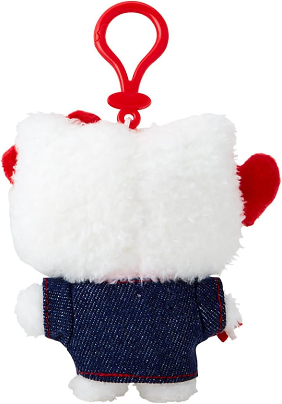 Sanrio 181757 Mascot Holder (Denim Patch) Hello Kitty Plush Keychain