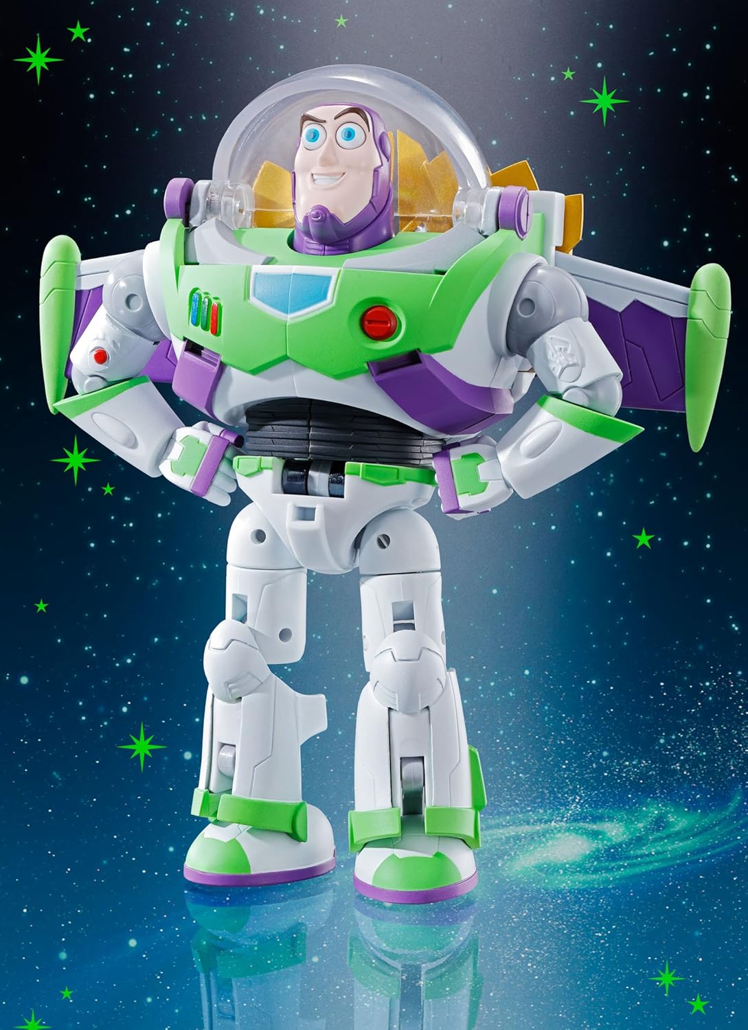 Tamashi Nations Chogokin Toy Story Super Combined Buzz the Space Ranger, Robot, Approx. 8.1 inches (205 mm), ABS & Die-Cast & PVC Pre-Painted Action Figure