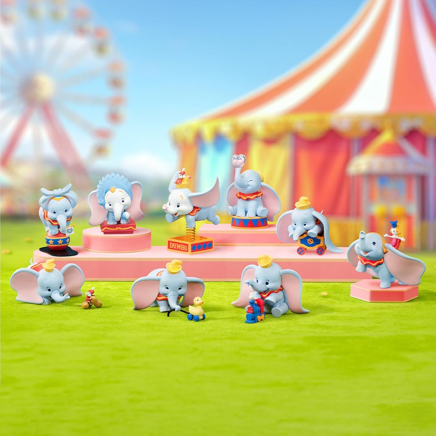 52TOYS DUMBO Happy Times Series Dumbo Figure Blind Box Tredding Figure Collectible Figure Painted Toy Toy Perfect Gift for Anime Fans Kids Collectors Birthday Christmas (1 Piece)
