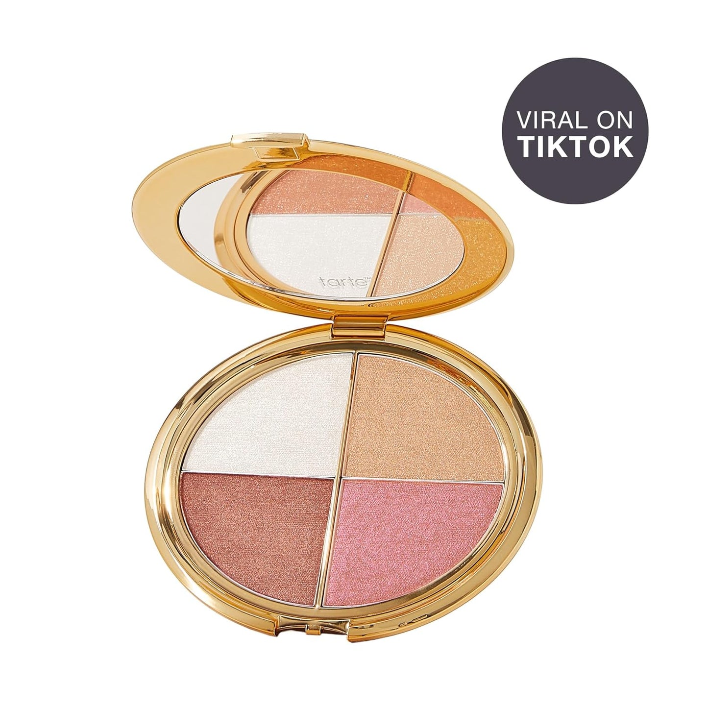 tarte Glow Wardrobe resaltando paleta de ojos y mejillas – Resaltador, rubor, bronce y sombra de ojos, maquillaje viral todo en uno para cara y ojos para Everday Radiant Blendable Glow, vegano y libre