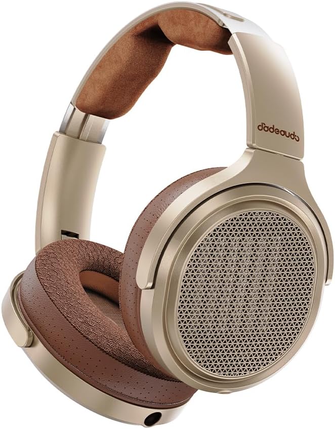 FIIO JT7 Gold FIO-JT7-G Headphones Open Type, Flat Drive Type (Gold)