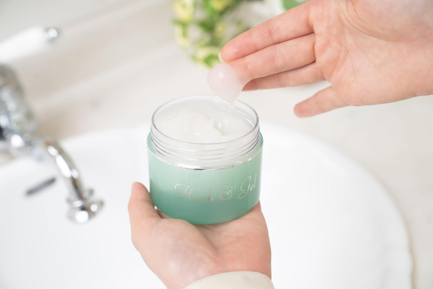 Herb & Gel, 4.2 oz (120 g), Natural Wave, All-in-One Skin Care, Time-saving Care, Natural Herbs, Dry Skin, Moisturizing, Hyaluronic Acid, Pearl Barley Seed Extract, Aloe Vera Leaf Extract,