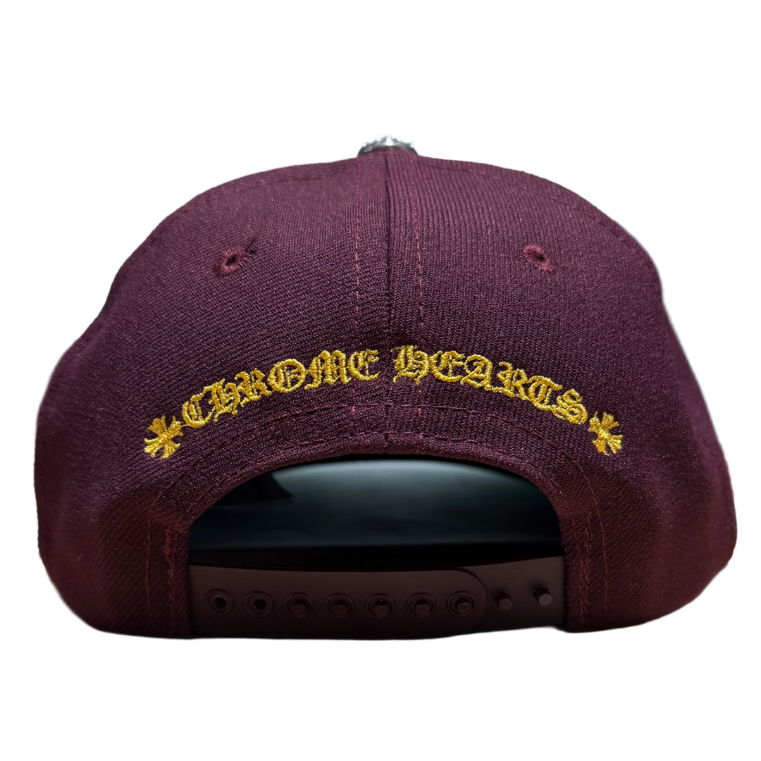CHROME HEARTS 'MAROON/YELLOW' 6 PANEL MAROON BASEBALL HAT