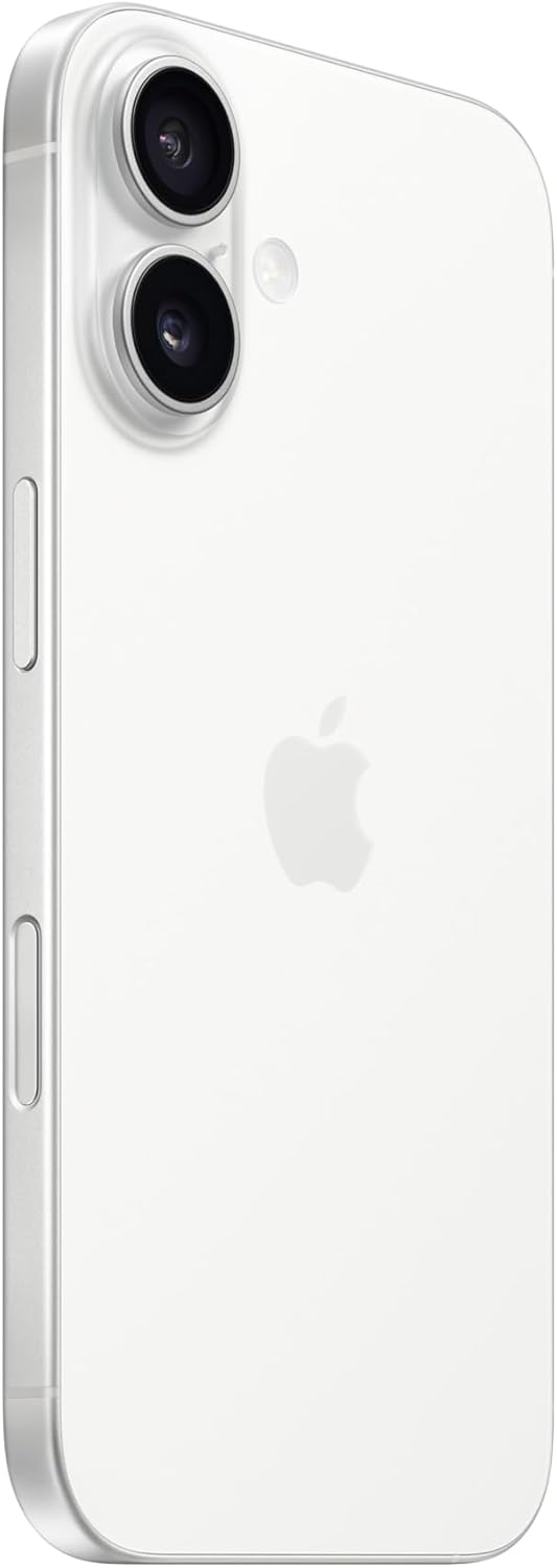 Apple iPhone 16, 128 GB, White, SIM-Free, 5G Compatible (Refurbished)