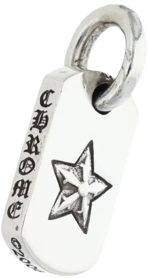 CHROME HEARTS 'DAGGERED STAR' DOG TAG PENDANT