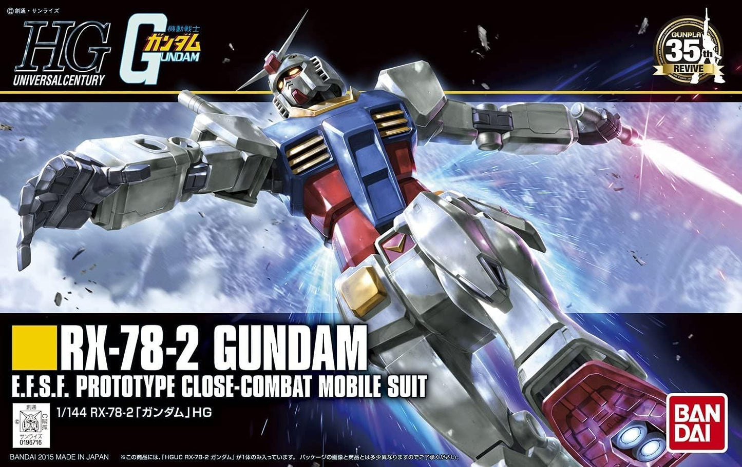HGUC 191 Gundam Battle Soldier RX-78-2 Gundam 1/144 Scale Color-Coded Plastic Model