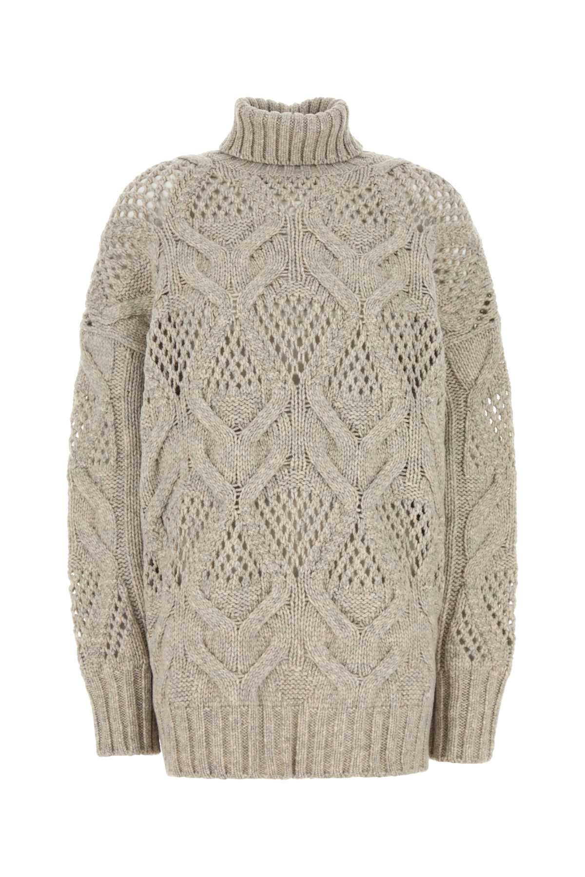 Sportmax SportMaxグレーウールブレンドEdicola特大のセーター - Image 2