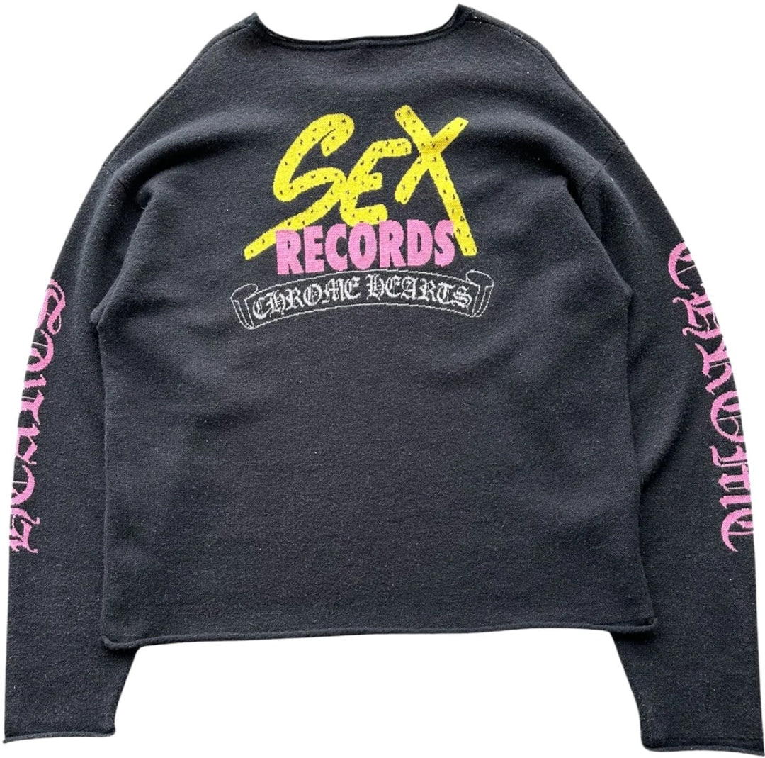 CHROME HEARTS MATTY BOY 'SEX RECORDS' CASHMERE SWEATER