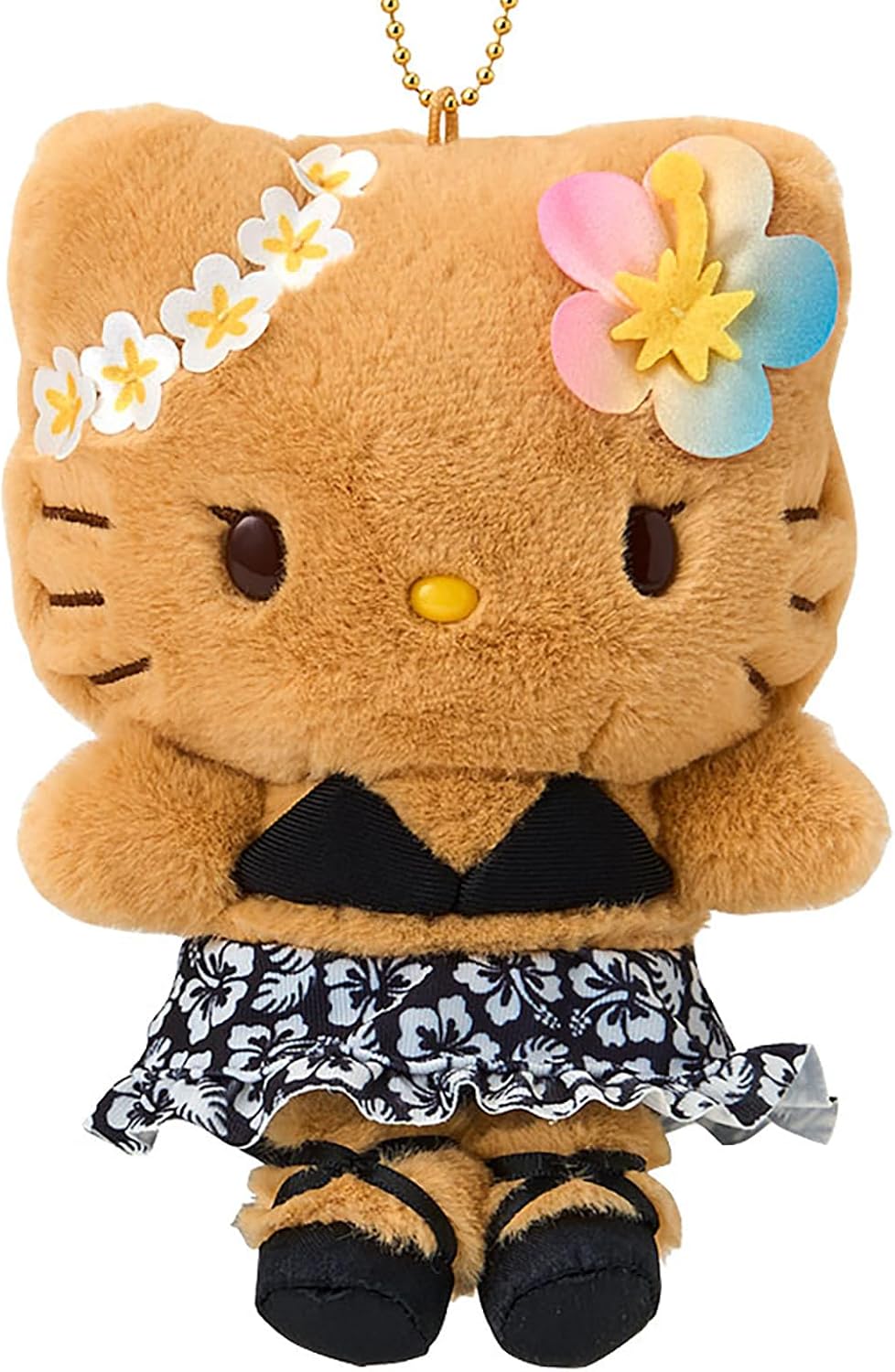Sanrio 879631 Hello Kitty Mascot Holder (Coconut Vacation), Black, Polyester, Steel, For Ages 6 and Up