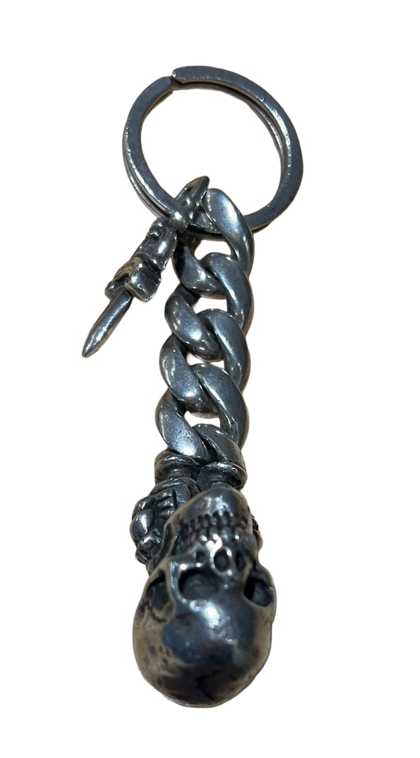 CHROME HEARTS 'FOTI' SILVER KEYCHAIN