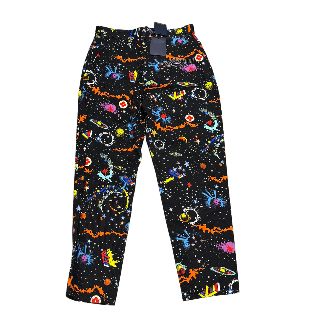 LOUIS VUITTON ACE POCKET 'GALAXY PRINT' CARROT PANTS