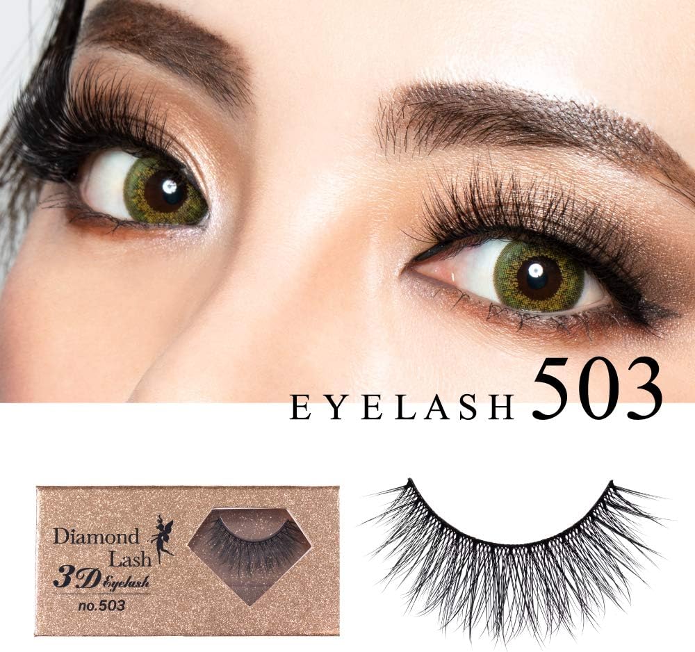 ＼NEW／【ダイヤモンドラッシュ公式】DiamondLash 3D EYELASH no.503海外セレブのようなボリュームのある3Dつけまつげ。全体的にボリューム感のあるデザイン。