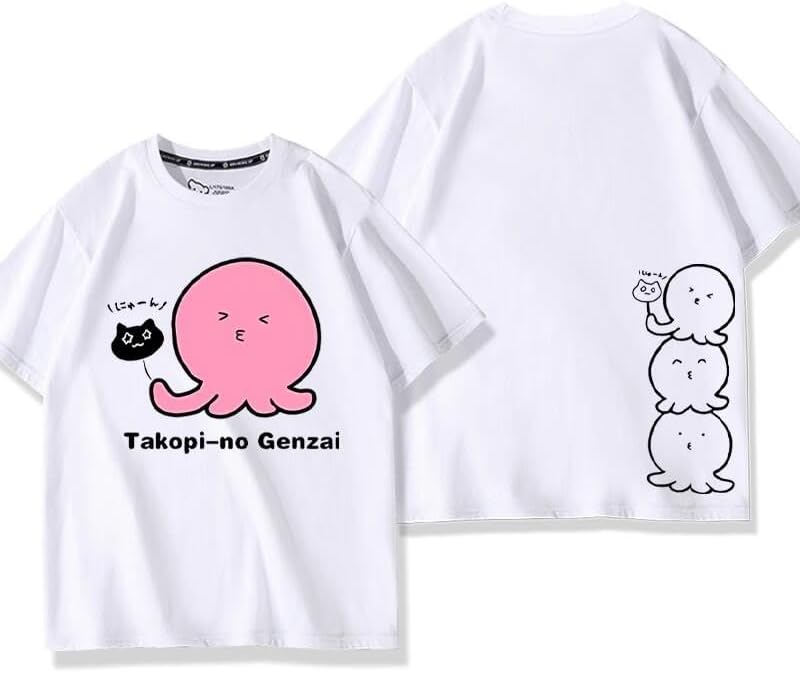 [イリック] タコピーの原罪 タコちゃん タコピー Tシャツ 半袖 インナーシャツ クルーネック 久世しずか シャツ 吸汗 通気 アニメ グッズ 応援イベント お出かけ 男女兼用 学園祭 通勤 通学 (カラー3,3XL) [並行輸入品]