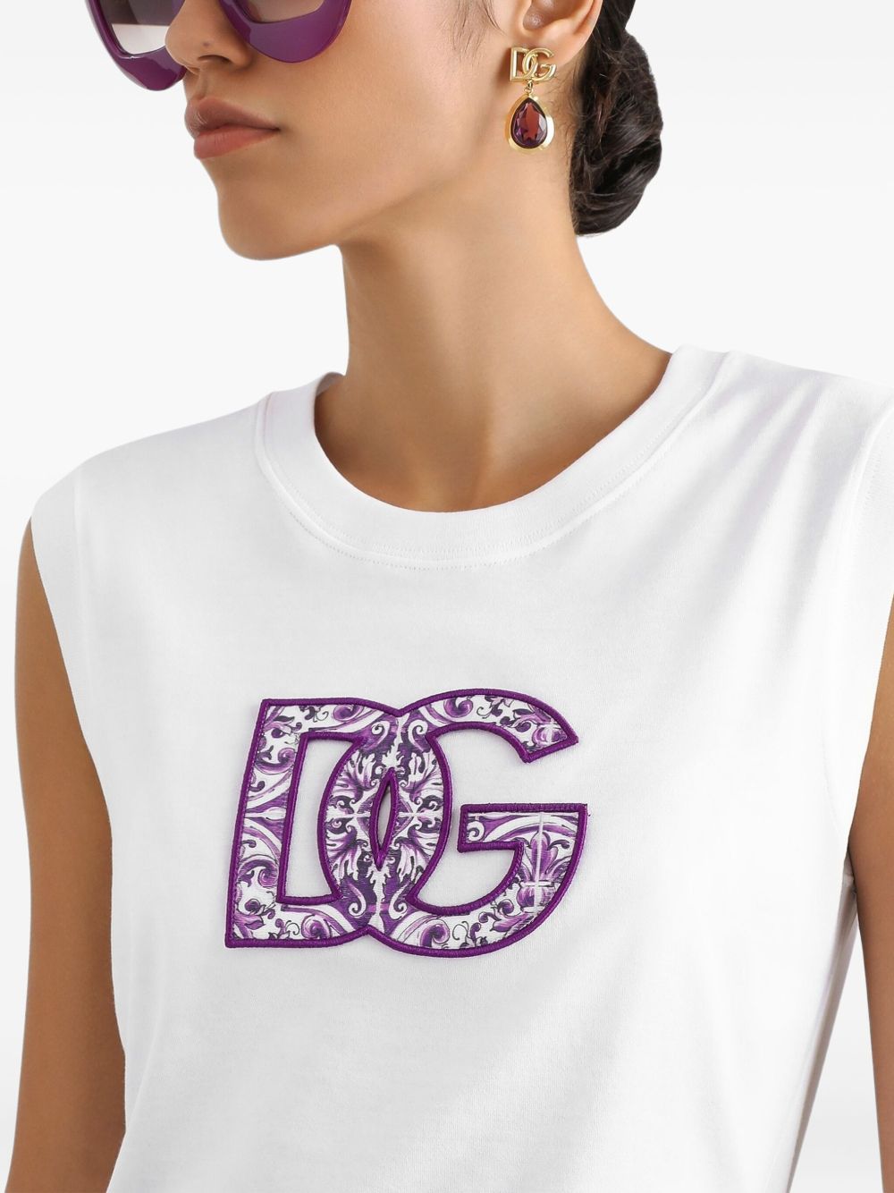 Dolce  Gabbana ドルチェ＆ガッバーナロゴコットンTシャツ - Image 2