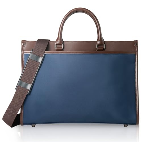 Grevio Men's Business Bag, Large Capacity, Water Repellent, Freestanding, Business Trip, Job Hunting Bag, Recruit Bag, A4, Black, Navy, Navy Blue