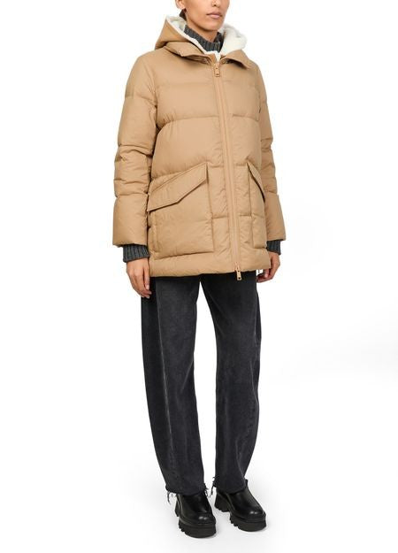 YVES SALOMON Puffer jacket with a sheepskin hood - Image 2