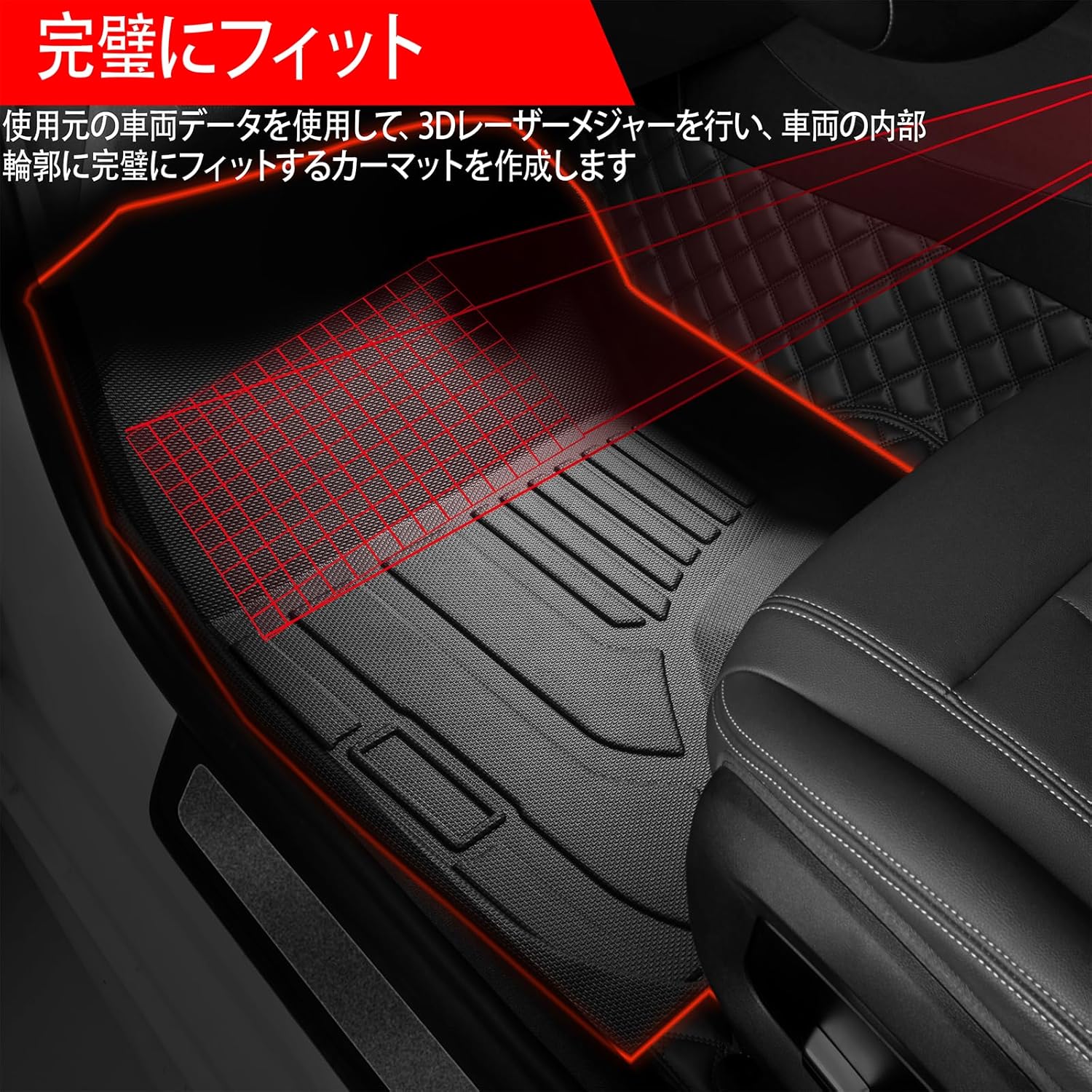 Custom designed floor mats for KARLUX Honda N-VAN JJ1 JJ1 JJ2 3D car mats are waterproof, non-slip and stain resistant made of TPE material, NVAN nvan JJ1/2 July-2018 - Optimized for current (1-2nd