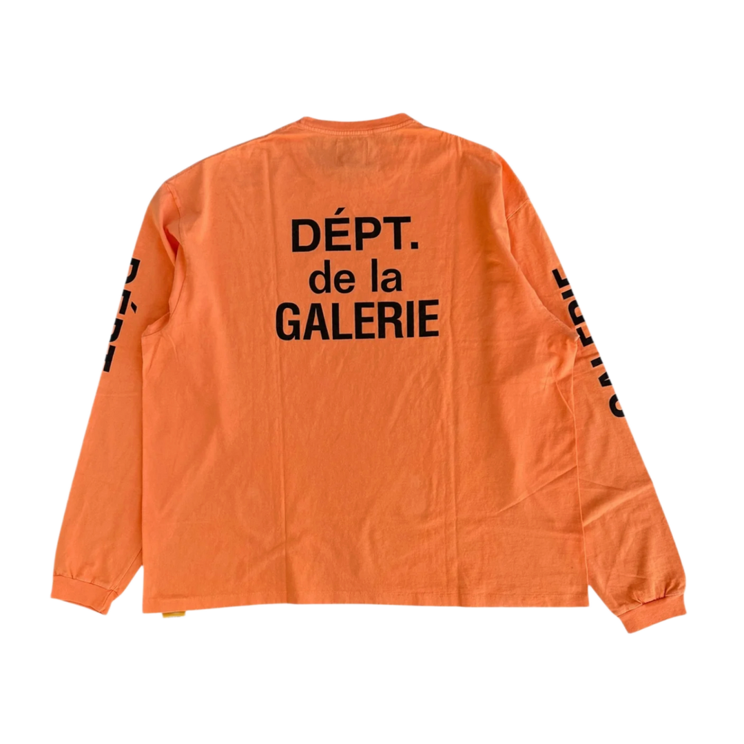 GALLERY DEPT 'ORANGE' FRENCH LOGO LONGSLEEVE TEE