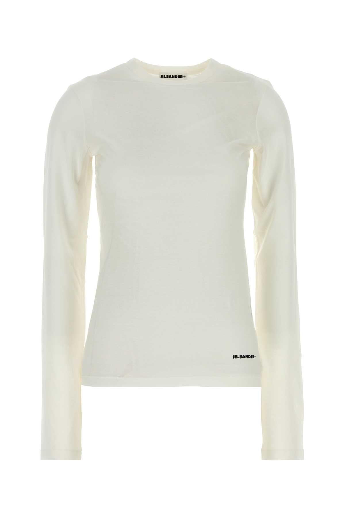 Jil ジルサンダーホワイトコットンTシャツ - Image 2
