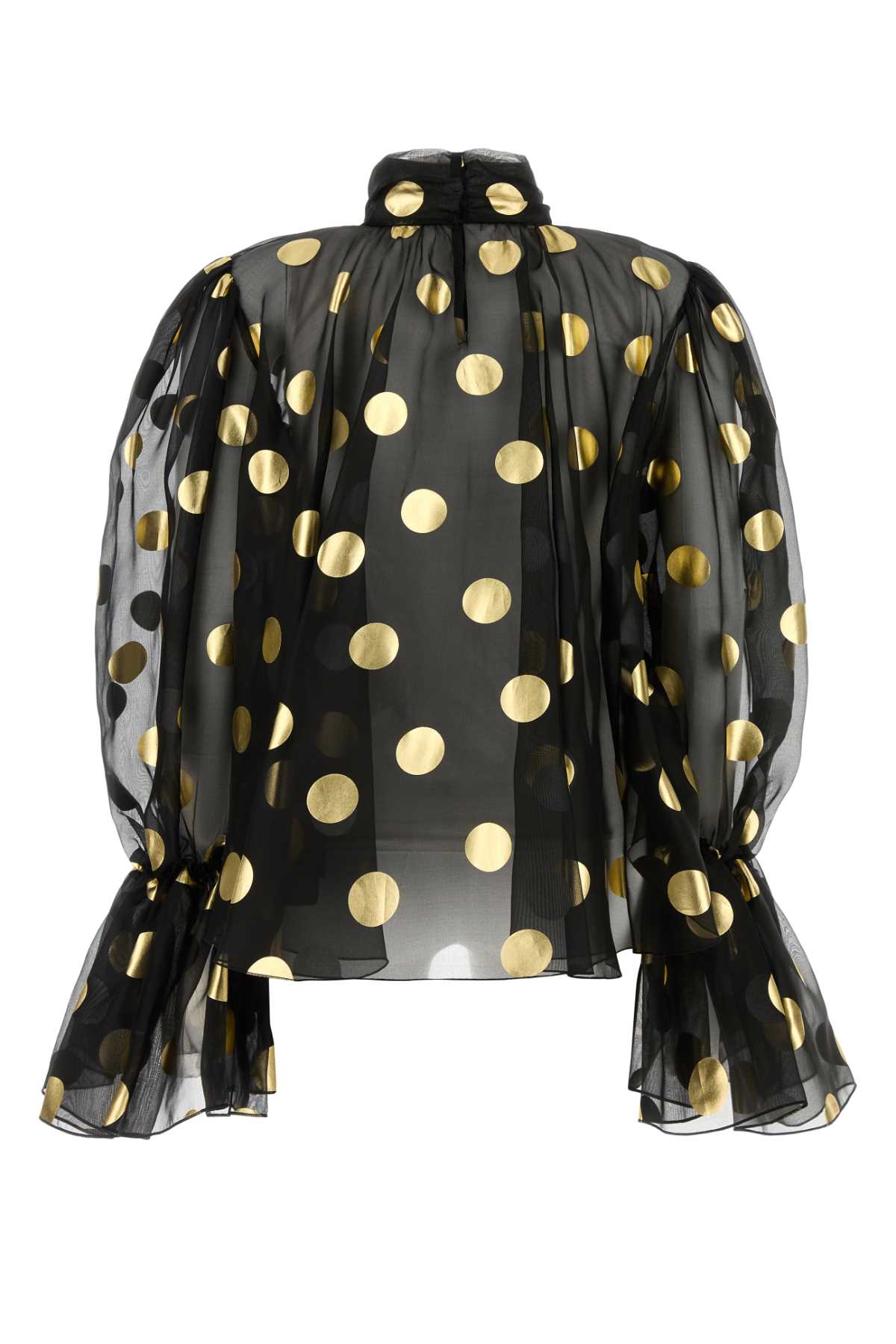 Dolce  Gabbana ドルチェ＆ガッバーナプリントオーガンザブラウス - Image 2